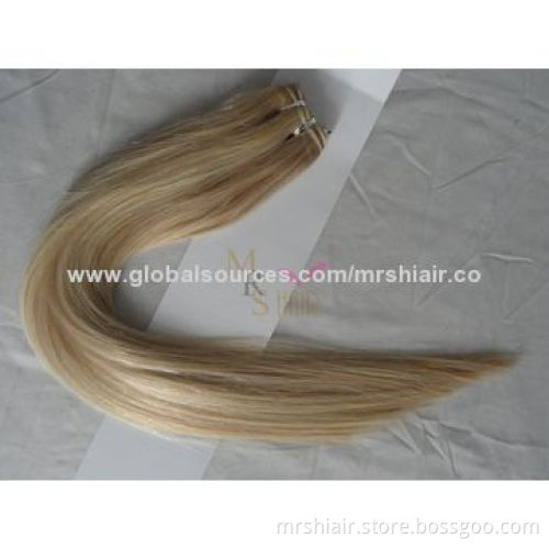 24-inch Piano Color 14/613# Silk Straight Brazilian Remy Hair Weaving